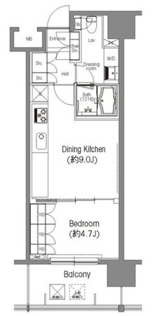BPRレジデンス三田伊皿子坂の物件間取画像